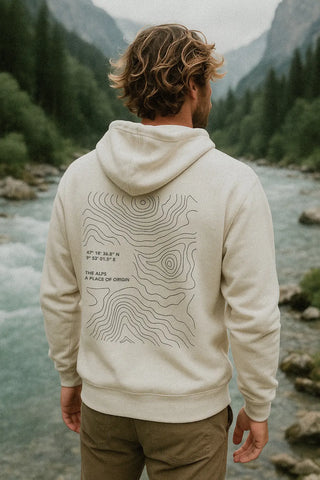 Herren Hoodie Origin Beige Unisex