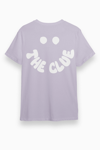 Herren T-Shirt „Smile“ Surfshirt in Flieder mit Backprint von The Clue Clothing