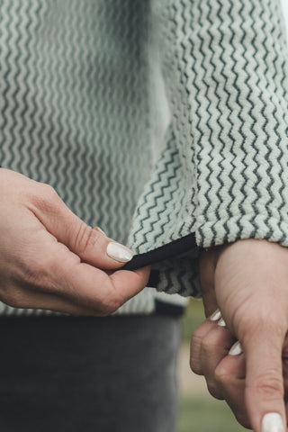 Damen Half Zip Sweatshirt Ozean Blau