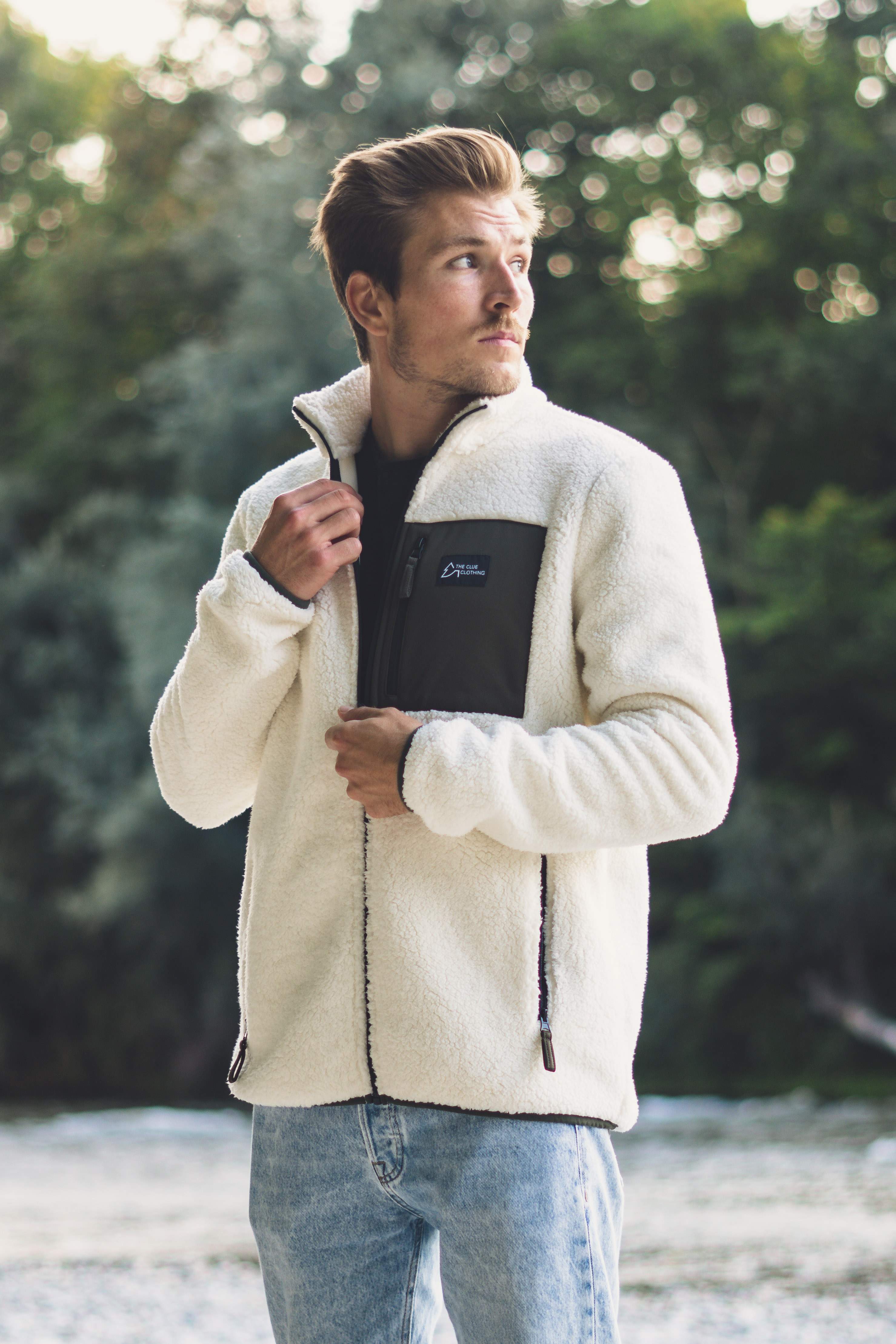 Herren Sherpa Fleece Jacke Unisex